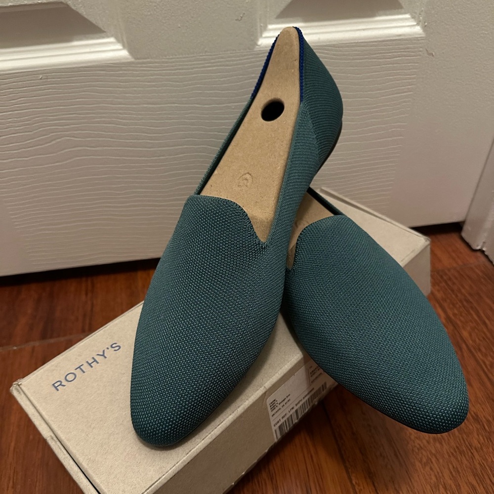 Rothy’s Almond Loafer, Blue Sage, size 11, NEW IN BOX